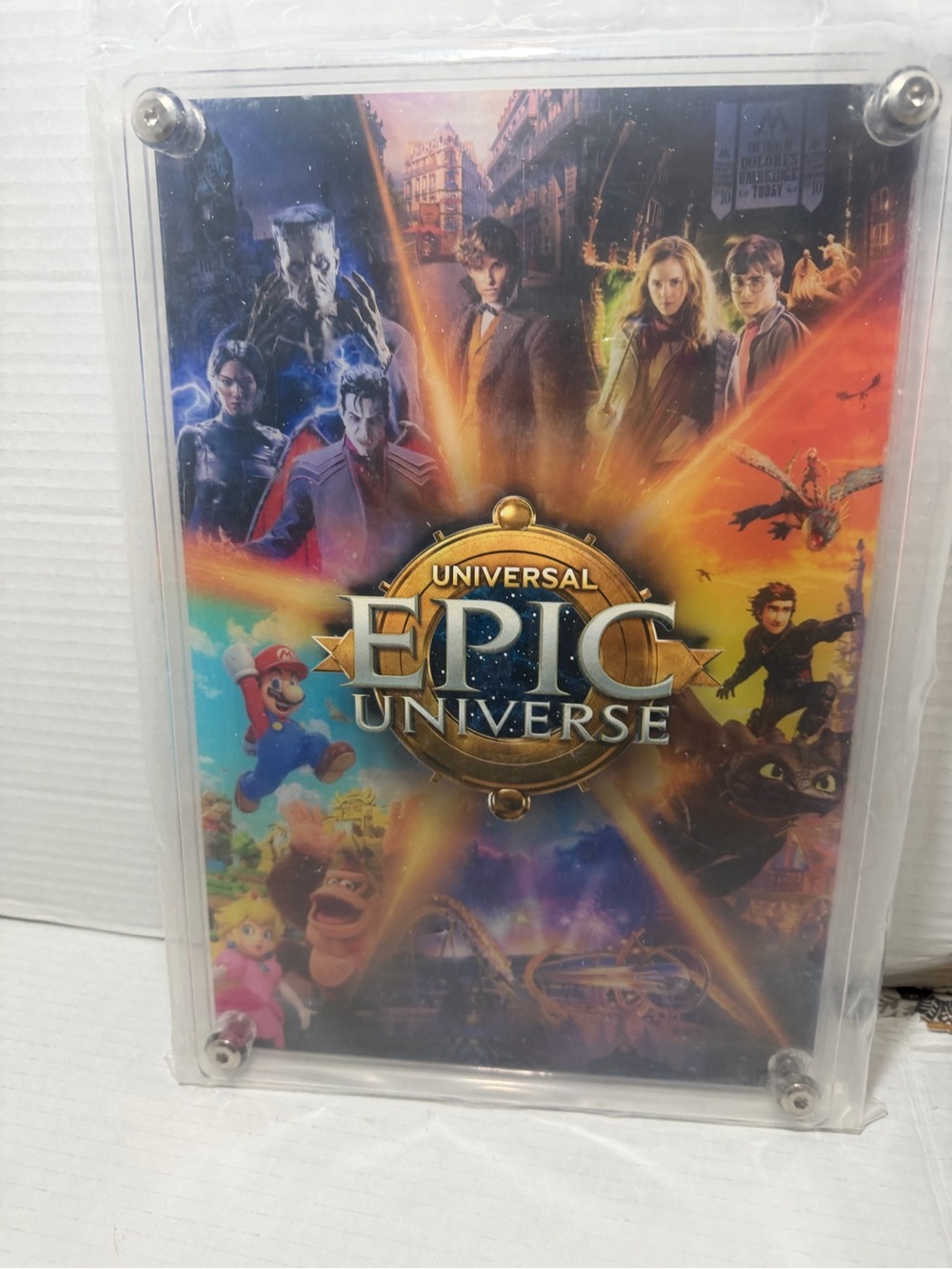 Universal Epic Universe Grand Opening Day Acrylic Wall Art Print Sign